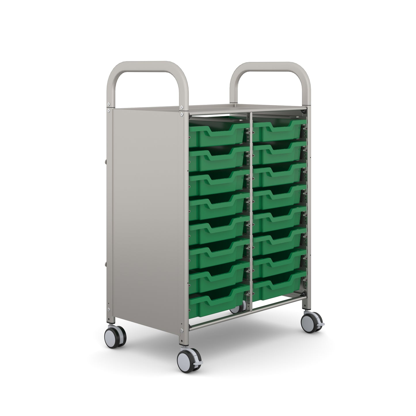 Gratnells Callero Plus Double Trolley 16 Shallow Trays