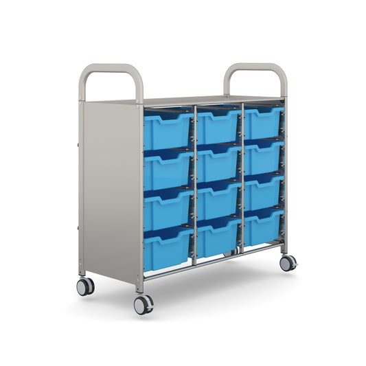 Gratnells Callero Plus Treble Trolley 12 Deep Trays