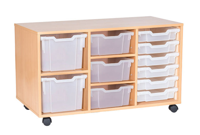 School 615mm High - 11 Tray Combination Triple Unit