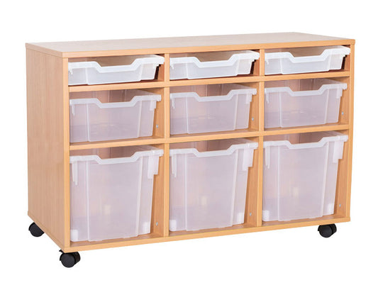 School 861mm High - 9 Tray Combination Triple Jumbo ExDeep Deep