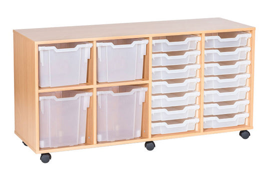 School 7 High 18 Tray Combination Quad Unit