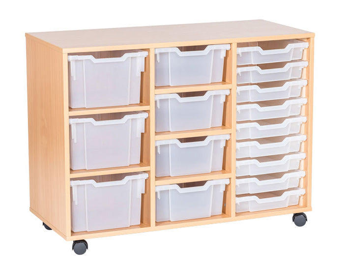 School 861mm High - 16 Tray Combination Triple Unit