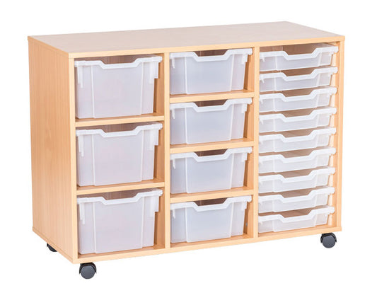 School 861mm High - 16 Tray Combination Triple Unit