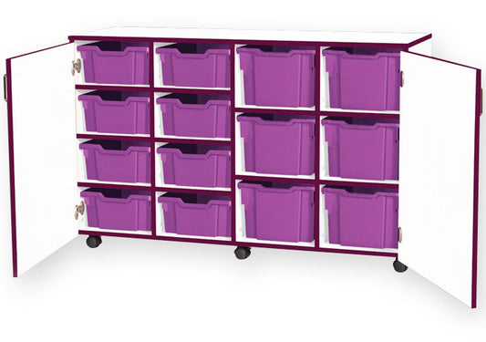 School JAZ 861mm High Quad Width Cupboard With Variety Trays