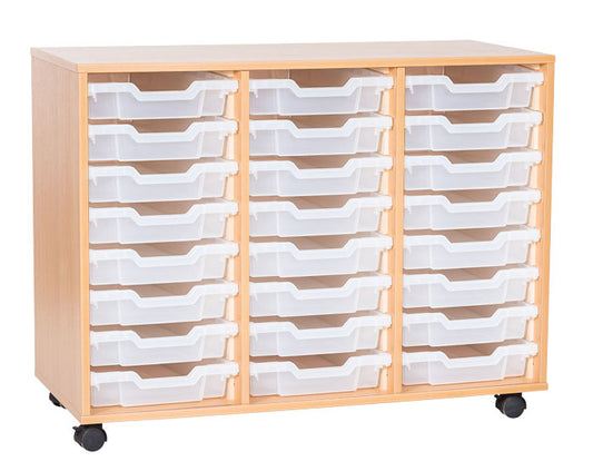 School 779mm High - Triple Tray Unit with 24 Shallow Trays