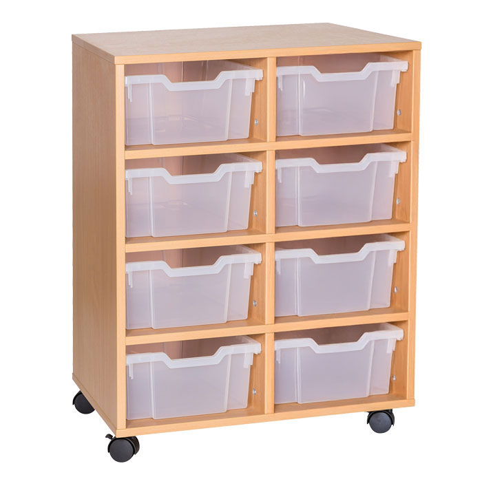 School 779mm High - 8 Deep Tray Double Column Unit