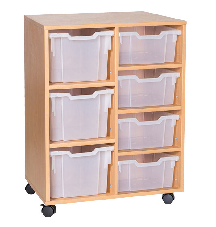 School 861mm High - 7 Tray Combination Double Unit