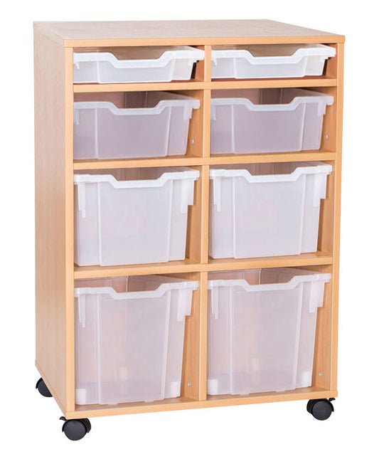 School 943mm High - 8 Tray Combination Double Unit