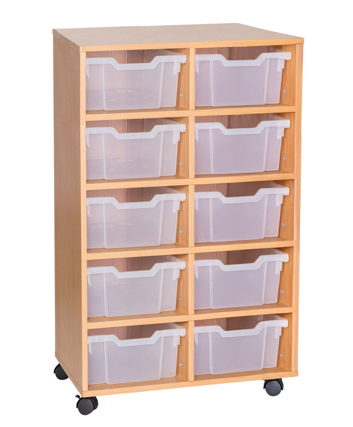 School 1025mm High - 10 Deep Tray Double Column Unit