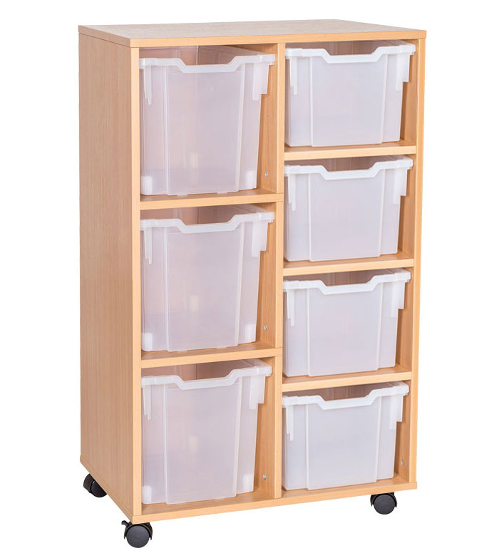 School 1107mm High - 7 Tray Combination Double Column Unit