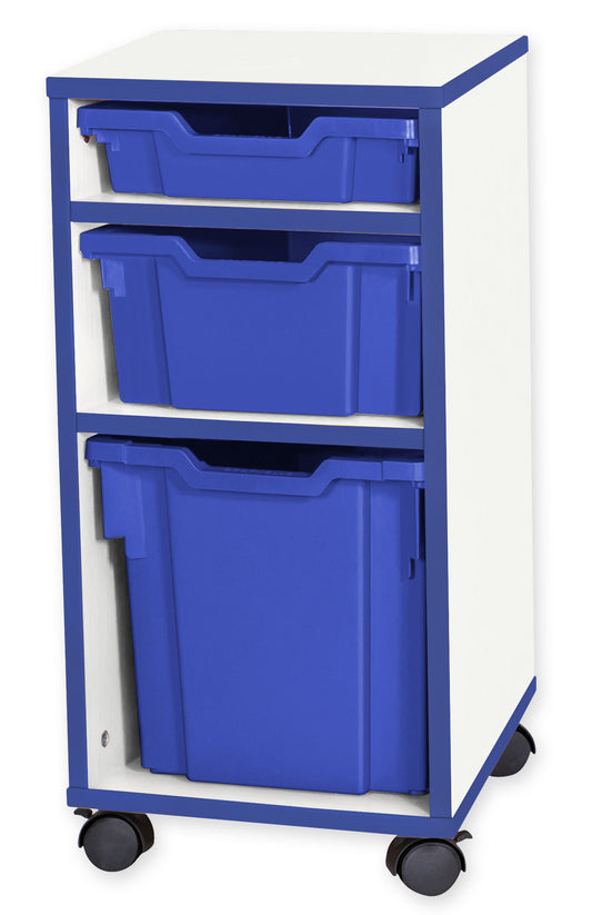 School JAZ 697mm High Jumbo/Deep/Shallow Variety Tray Single Column Storage Unit