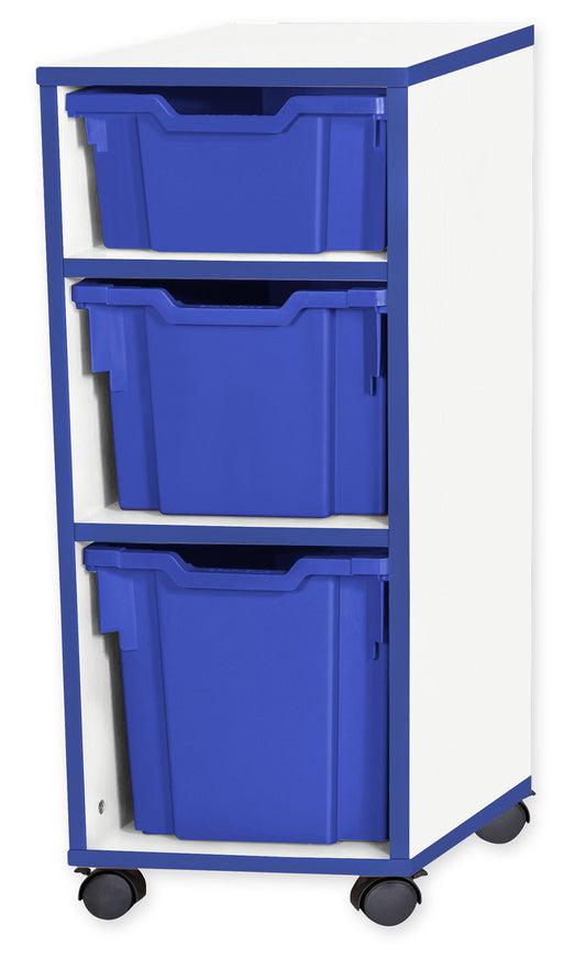 School JAZ 861mm High Jumbo/Extra Deep/Deep Variety Tray Single Column Storage Unit
