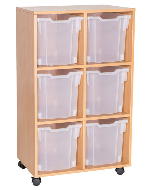 School 1107mm High - 6 Jumbo Tray Double Unit