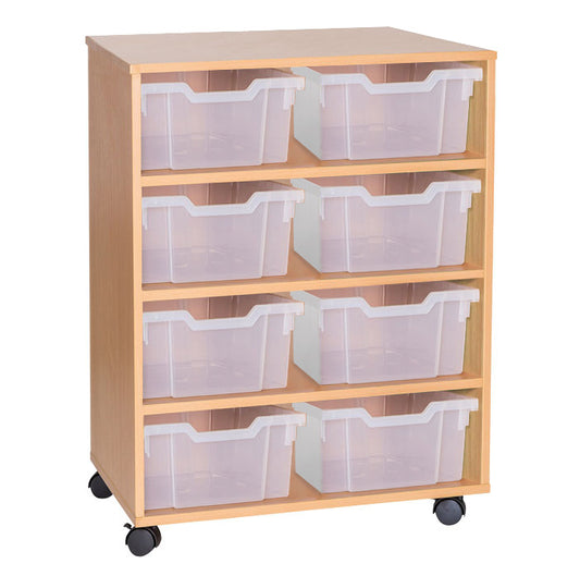 School 779mm High - 8 Deep Tray Double Unit - Without Divider
