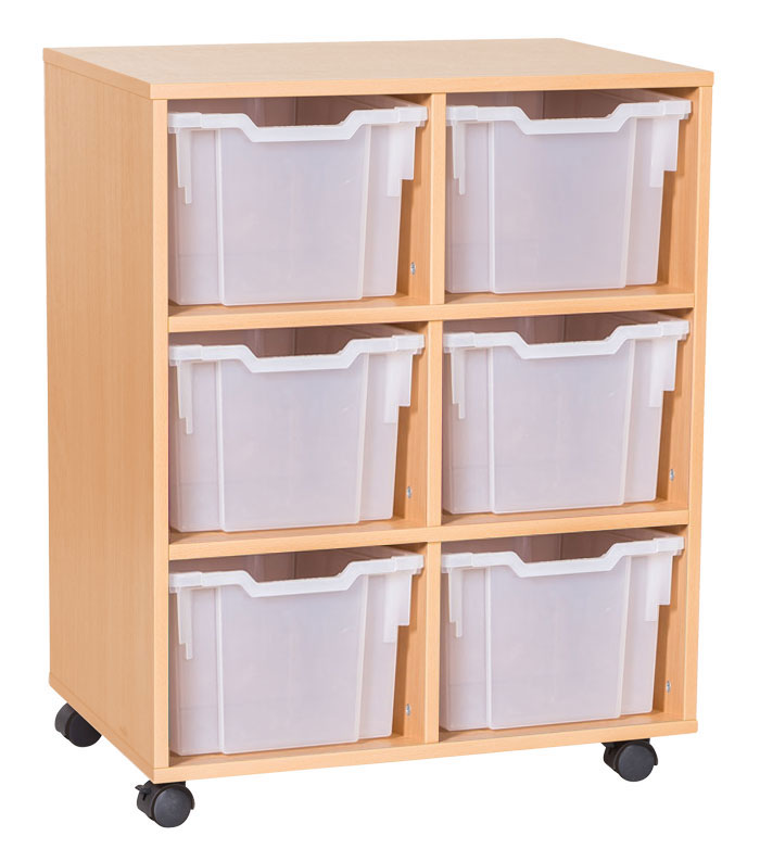 School 861mm High - 6 Extra Deep Tray Double Unit