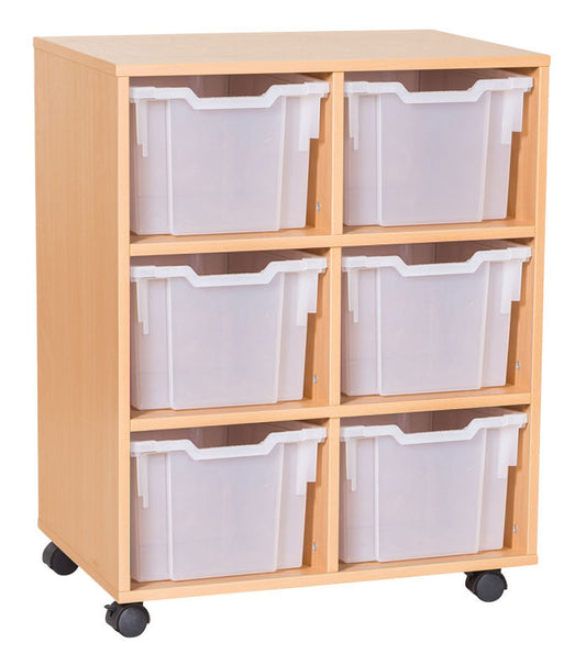 School 861mm High - 6 Extra Deep Tray Double Unit